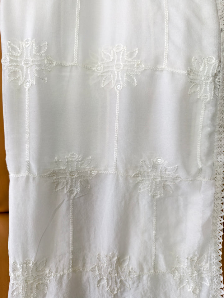 The 'Ivory & Earth' Edit: Sheer Designer Dupatta