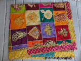 Multicolor Chinon Silk Patchwork Dupatta with Heavy Sequin & Zari Embroidery