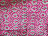 The Festive Fusion Combo: Aqua Mint Dupatta with Magenta Pink Threadwork, Gold Sequin Border & Matching Potli Bag