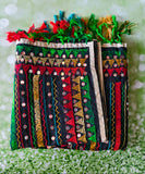 Traditional Multicolor Phulkari-Style Dupatta with Mirror Embellishments