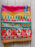 Festive Mosaic Print Dupatta with Mirror Work